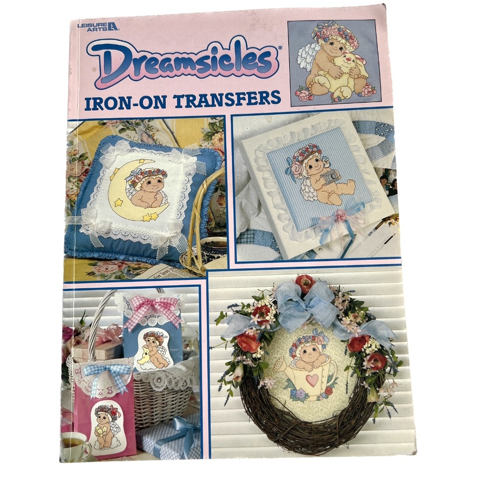 Dreamsicles Iron-on Transfers Soft Cover Book Embroidery Needlework Vintage 90s